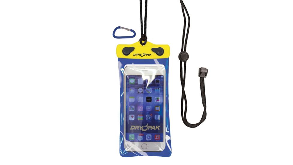 DryPak Cell Phone, GPS, MP3 Case, Yellow/ Blue, 4in x 7in, DP-47