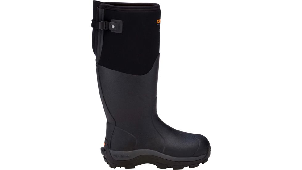 Dryshod Haymaker Gusset Hard-Working Farm Boot - Mens, Black/Orange, 7, HAYG-MH-BK-007