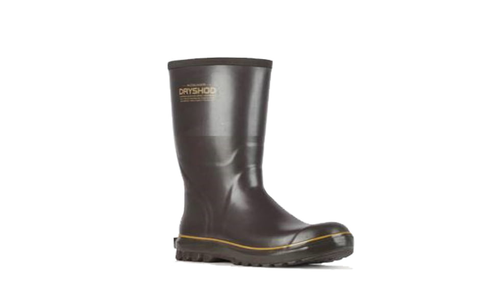 Dryshod Mudslinger Mid Premium Rubber Farm Boot - Mens, Midnight Brown/Honey, 11, MUD-MM-BR-011