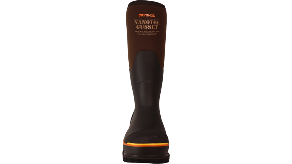 Dryshod Nanotoe Gusset Boots - Mens, Brown/Orange, 6, NTG-UH-BR-6