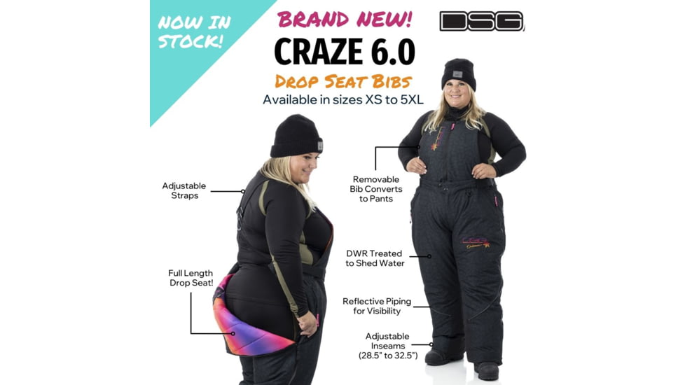 DSG Outerwear Craze 6.0 Bib/Pant - Womens, Ghost Leopard, 4XL, 52464