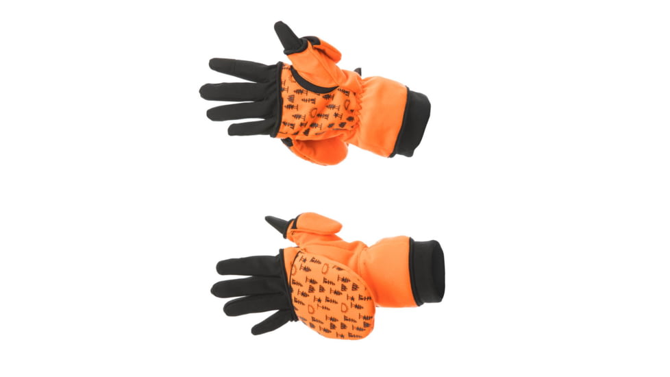 DSG Outerwear Flip Top 3.0 Mitten with Glove Liner, Blaze Orange, Medium, 45166