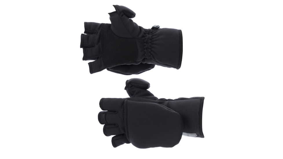 DSG Outerwear Sherpa Fleece Flip Top Mitten - Womens, Black, Extra Large, 518630