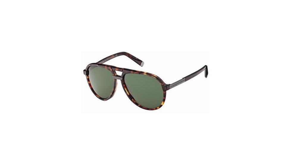DSquared DQ0070 Sunglasses - Red Havana Frame Color, Green Lens Color