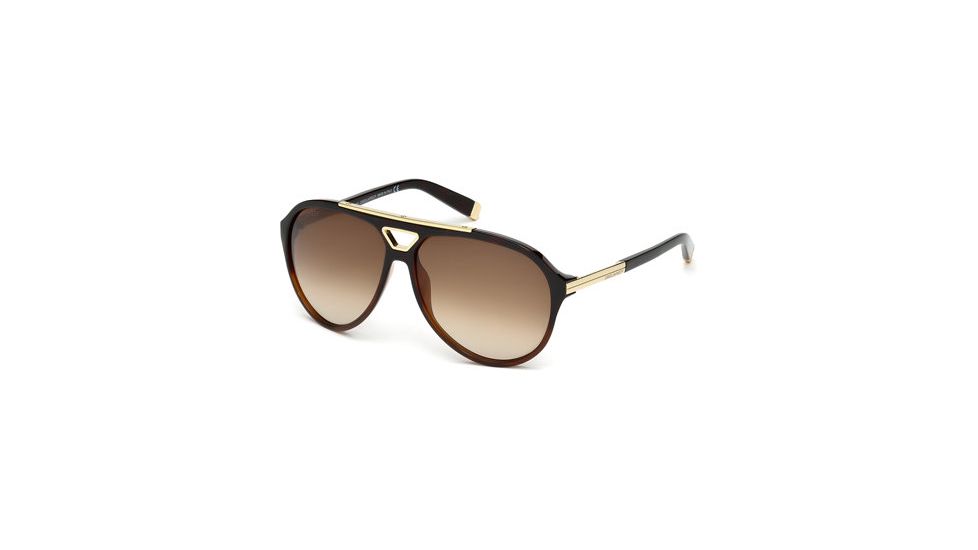 DSquared DQ0076 Sunglasses - Havana Frame Color, Gradient Brown Lens Color