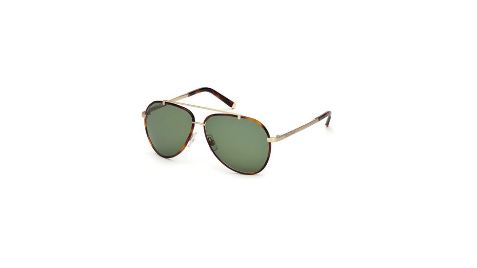 DSquared DQ0087 Sunglasses - Dark Havana Frame Color, Green Lens Color