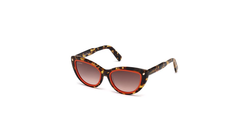DSquared DQ0170 Sunglasses - Coloured Havana Frame Color, Gradient Brown Lens Color