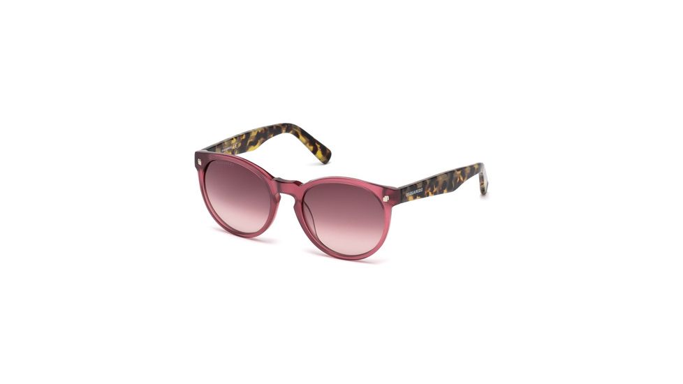 DSquared DQ0172 Sunglasses - Shiny Pink Frame Color, Gradient / Mirror Violet Lens Color