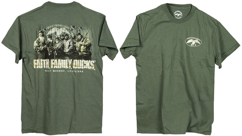 Duck Commander DCSHIRTMFFD Faith.Family.Ducks. T-Shirt Moss Green S Cotton DSFFD06