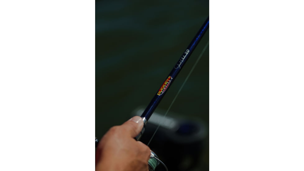 Duckett Fishing Jacob Wheeler Signature Series 2.0 Lt X Fast Spinning Rod, Medium, White/Blue, 6 ft 10 in, DFJWT610ML-S