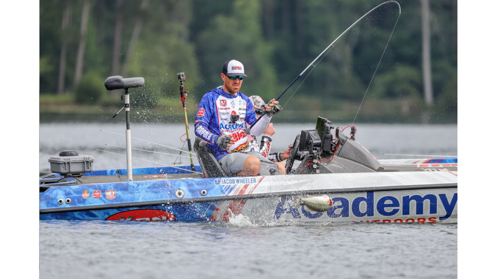 Duckett Fishing Jacob Wheeler Signature Series 2.0 Lt X Fast Spinning Rod, Medium, White/Blue, 6 ft 10 in, DFJWT610ML-S