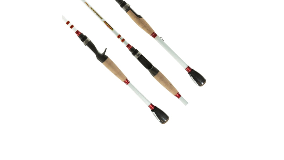 Duckett Fishing Micro Magic Pro Crankin Rod, Medium Heavy, White/Red, 7 ft 10 in, DFMP710MH-CC