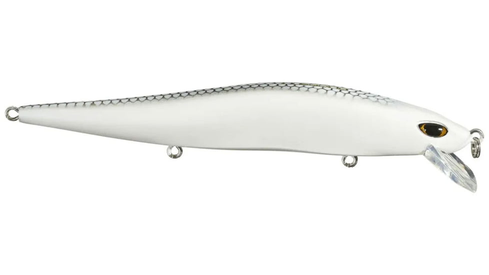 Duckett Fishing Reveal Forward Facing Sonar Jerkbait, 4.5in, 3/4oz, Gray Albino, DBRJ 3/4 GA