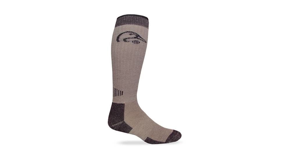 Ducks Unlimited All Season Tall Merino Wool Boot Sock - Mens, Brown, Large 9996