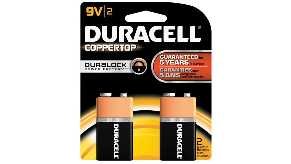 Duracell Coppertop Battery, 9 Volt, 2 Pack, MN1604B2Z