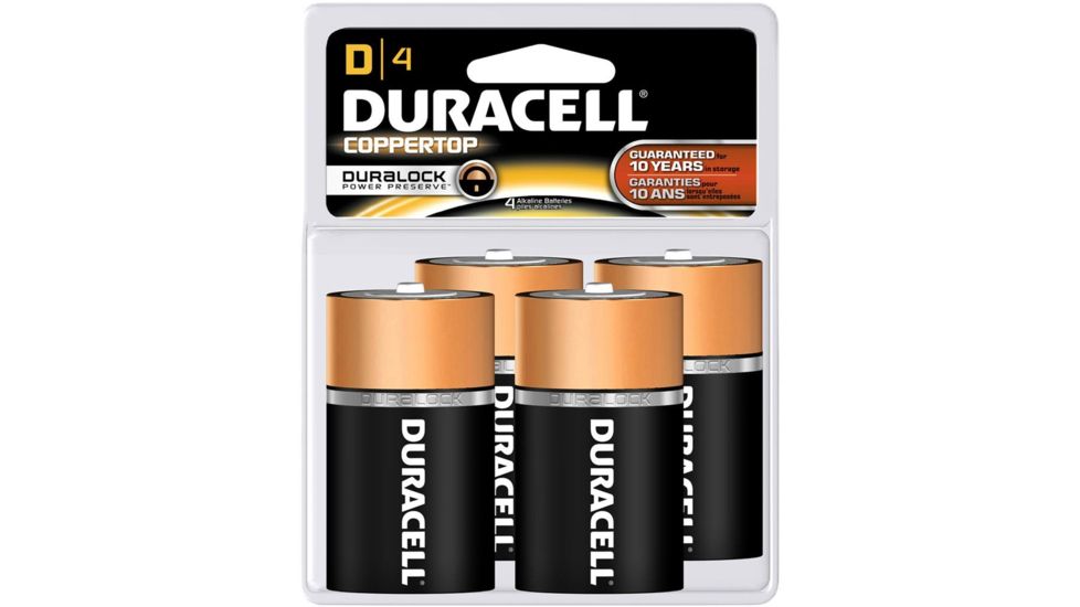 Duracell Coppertop Battery, D 4 pk. MN1300R4Z17