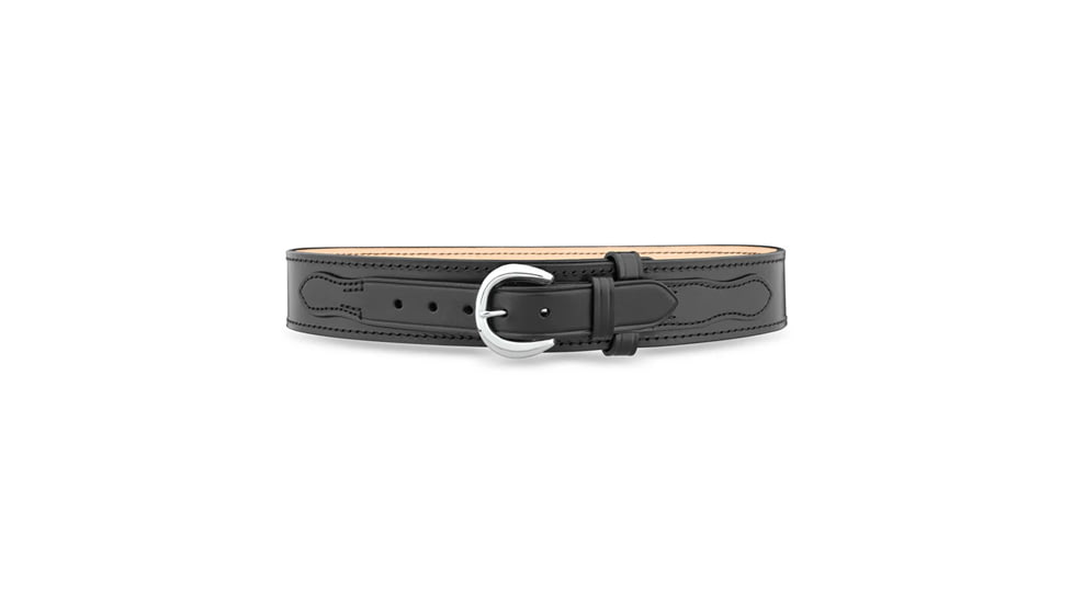 2-1/4" Plain Leather River Belt with Nickel Buckle