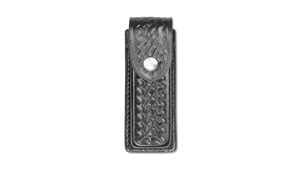 Basketweave Leather Single Magazine Holder for .45 Single Stack