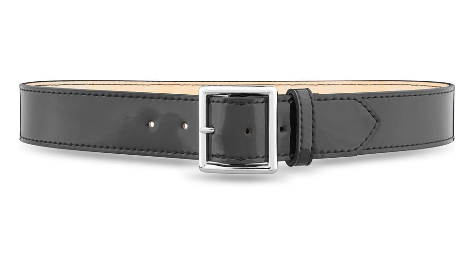 DutyMan 1-3/4inch Hi-gloss Leather Garrison Belt With Nickel Buckle DTY-1631-34-9031