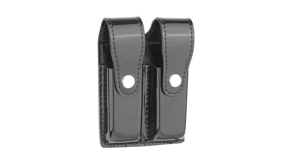 Hi-Gloss Leather Double Magazine Holder for 9MM