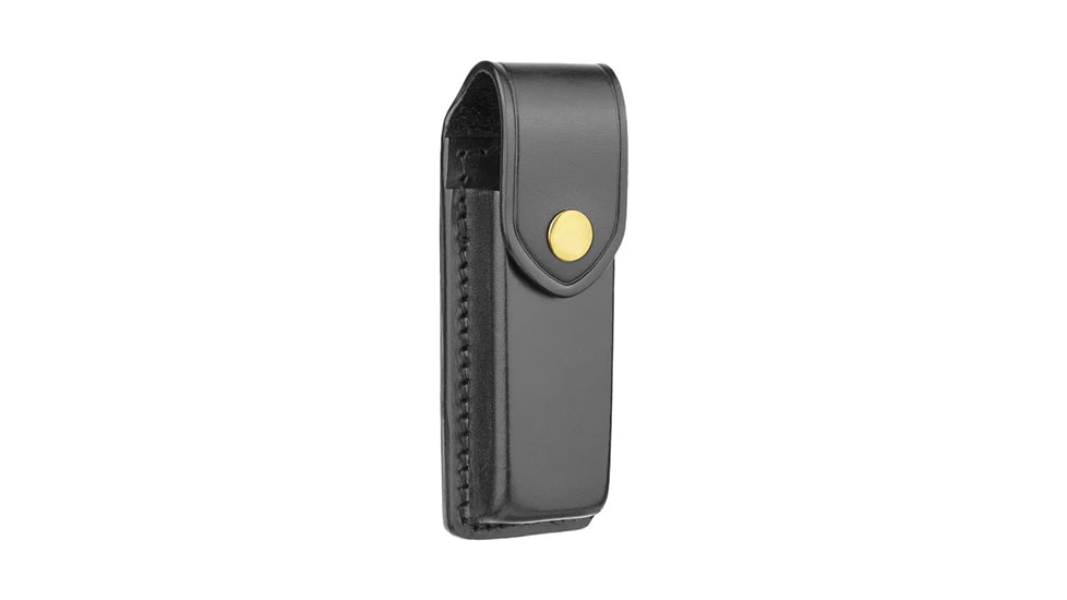 Plain Black Leather Single Magazine Holder for 9mm