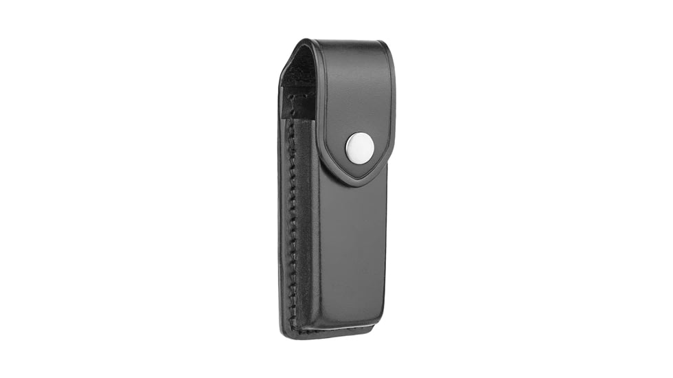 Plain Black Leather Single Magazine Holder for 9mm