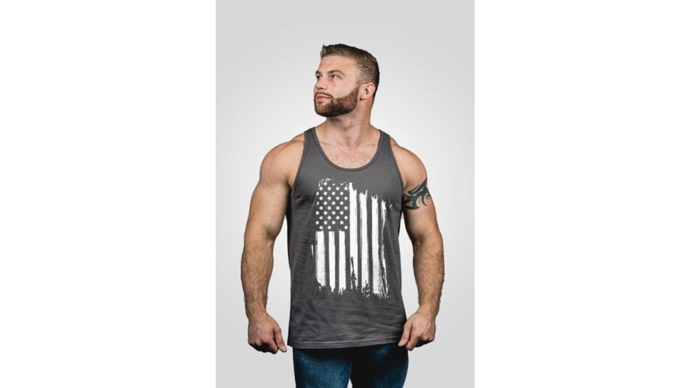 Nine Line AMERICA JERSEY TANK - SMALL, GRAY F00E861E, NLAAMERICAMTTASPHALTS