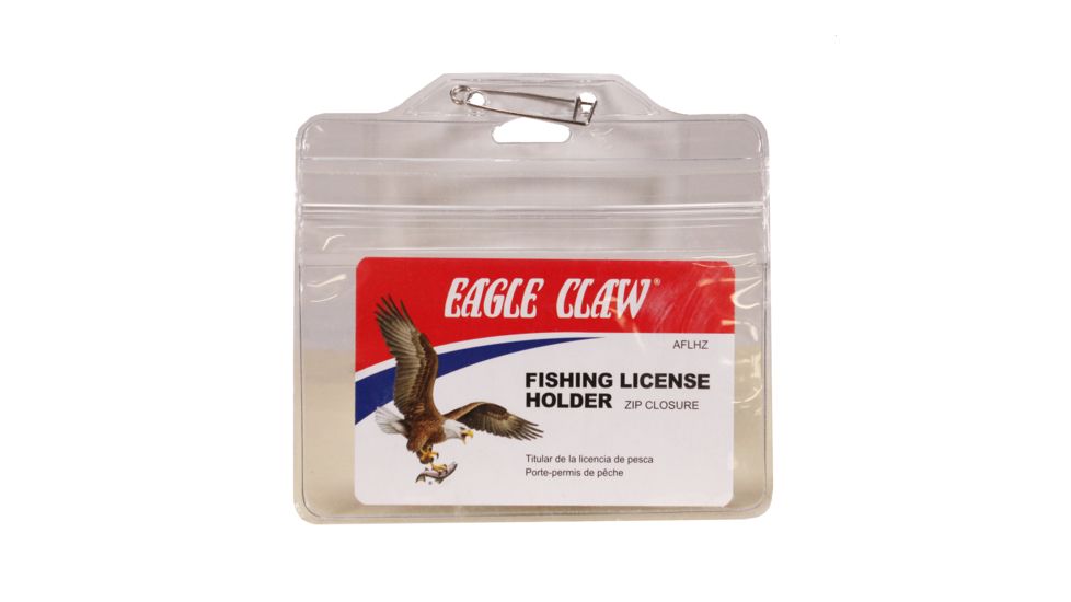 Eagle Claw Fishing License Holder w/zip Closure AFLHZ