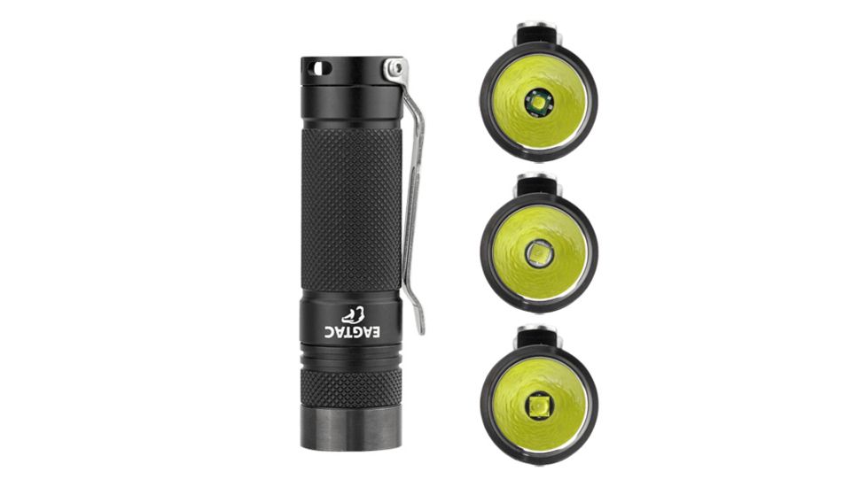 Eagtac D25C RC Clicky Flashlight, XP-G2 R5 NW LED, 352lm,1xCR123A,1x16340, Black 1733