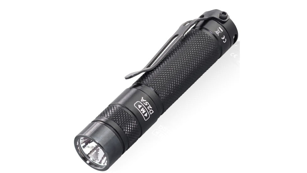 EAGTAC D25A RC Clicky Flashlight, XP-G2 R5 NW LED, 176lm,1xAA, Black, D25A-CLICKY-XPG2-NW