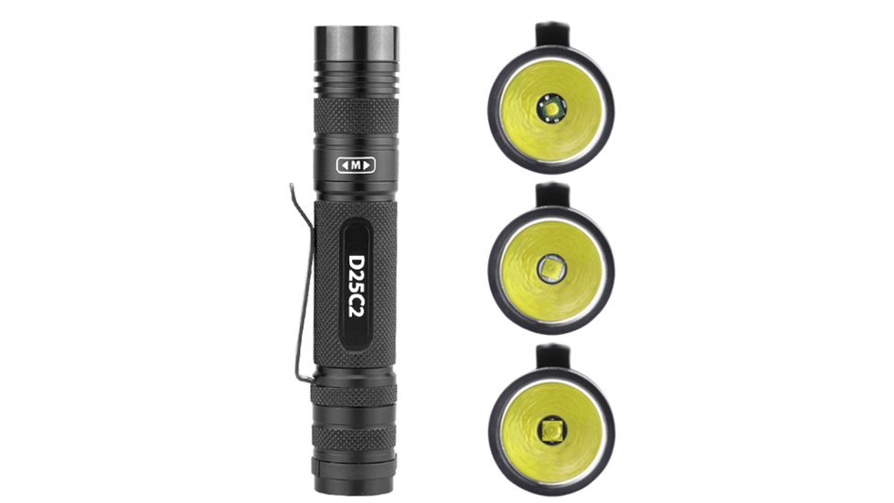 Eagtac D25A2 RC Clicky Flashlight, XP-G2 S3 LED, 436lm,2xAA, Black 1730