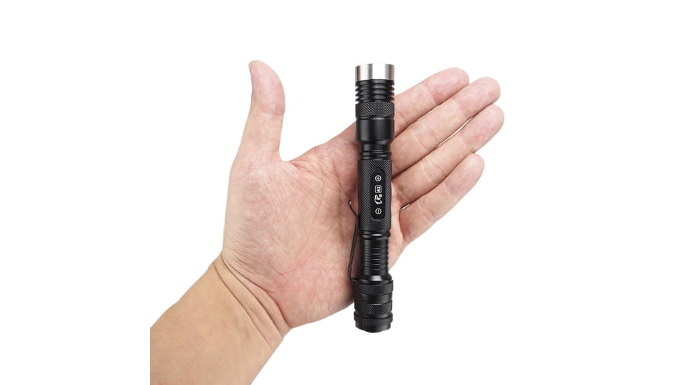 EAGTAC D25A2 Tactical Flashlight, XM-L2 U2 NW LED, 470lm, Black, D25A2-TACTICAL-XML2-NW