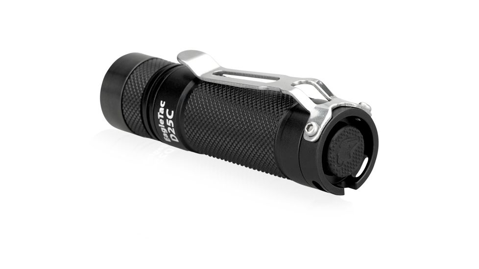Eagtac D25C RC Clicky Flashlight, XP-G2 R5 NW LED, 352lm,1xCR123A,1x16340, Black 1733