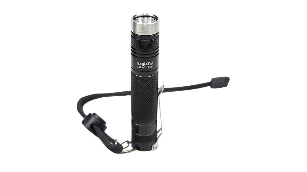 EAGTAC D25C2 Mini Flashlight, XP-G2 R5 NW LED, 530lm, Black, D25C2-Mini-XPG2-NW
