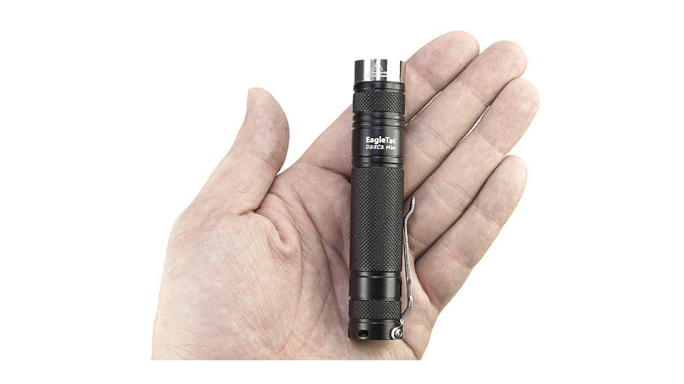 EAGTAC D25C2 Mini Flashlight, XP-G2 R5 NW LED, 530lm, Black, D25C2-Mini-XPG2-NW