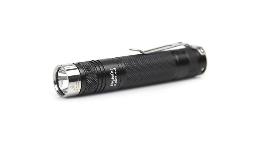 EAGTAC D25C2 Mini Flashlight, XP-G2 R5 NW LED, 530lm, Black, D25C2-Mini-XPG2-NW