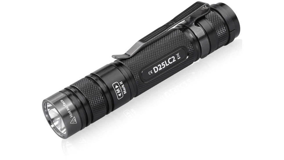 EAGTAC D25LC2 Clicky MKII Flashlight, Luminus SST20 CRI-95 4000K NW LED, 820lm, Black, D25LC2-CLICKY-MKII-SST20-NW