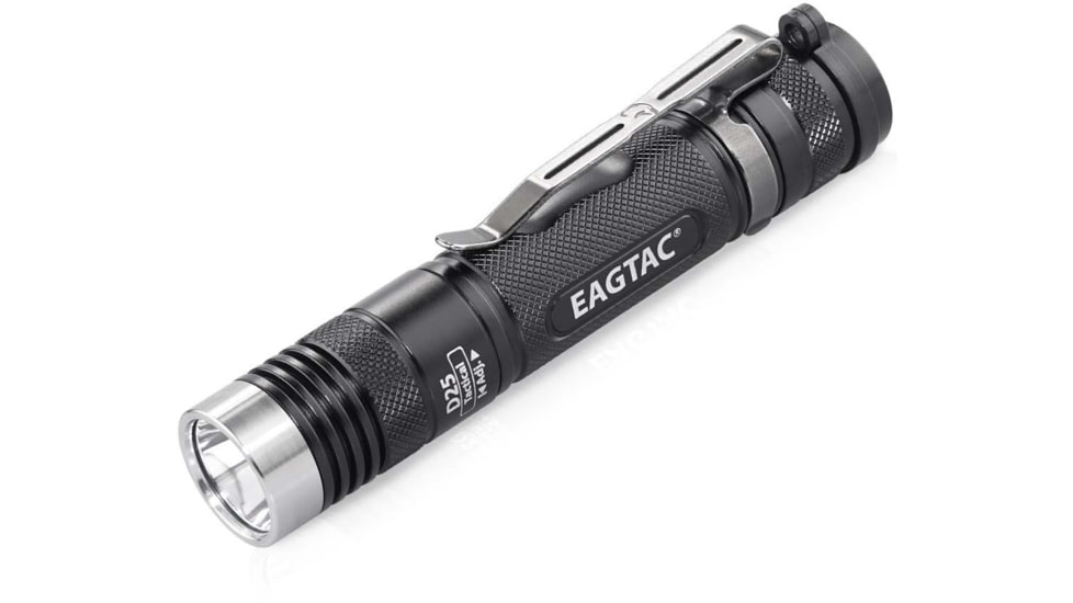 EAGTAC D25LC2 Tactica XML2 U4 LED Flashlight, Medium, Black, 1374 lm, D25LC2-Tactical-XML2-CW
