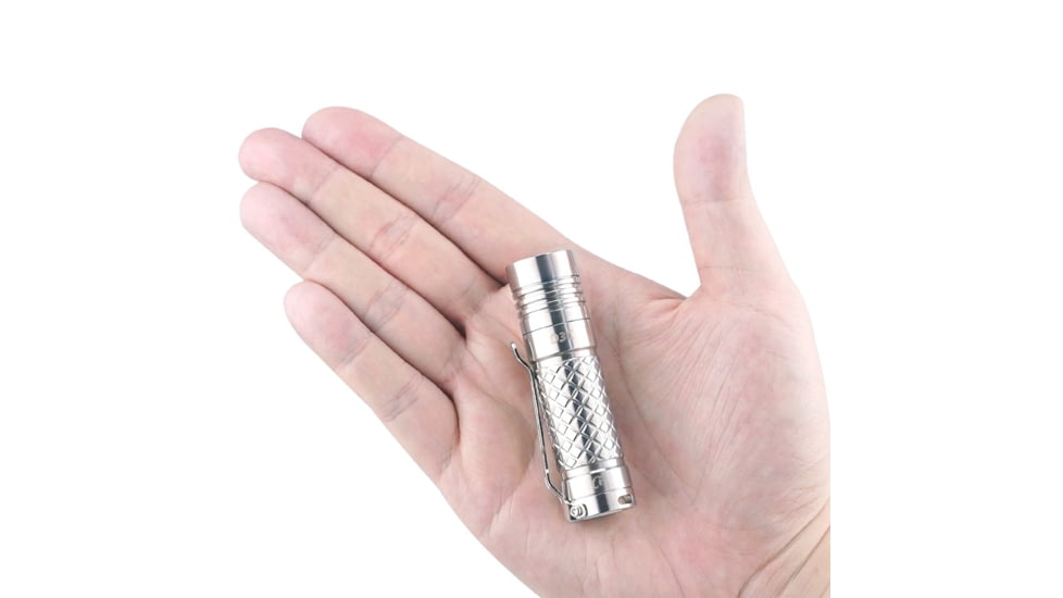 EAGTAC D3C RC Ti Flashlight, Luminus SST20 CRI-95 4000K NW LED, 510lm, Silver, D3C-CLICKY-TI-SST20-NW