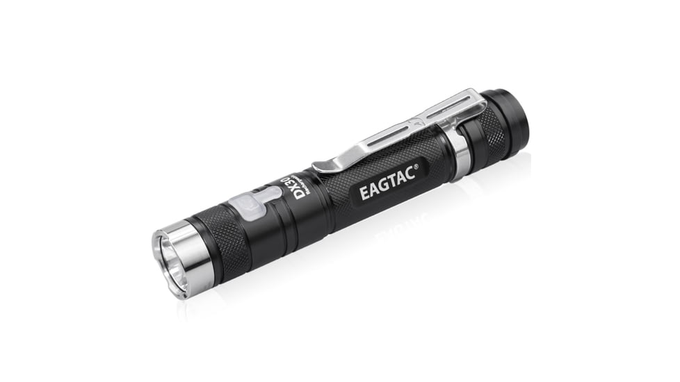 EAGTAC DX30LC2-R Rechargeable Flashlight Kit, XP-L HI V2 NW LED, 1084lm, Black, ET-FL-DX30LC2R-XPLHI-KIT-NW