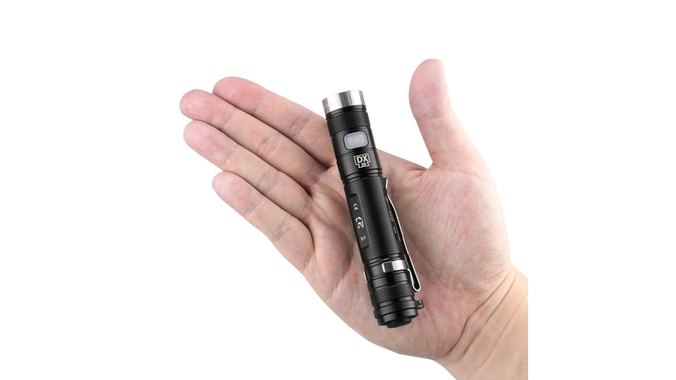 EAGTAC DX30LC2 Side Switch Forward Clicky Flashlight, XP-L HI V2 NW LED, 1084lm, Black, DX30LC2-XPLHI-NW