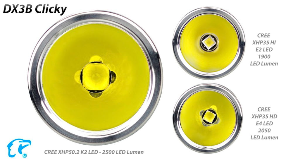 EAGTAC DX3B Clicky Rechargeable XHP50.2 NW LED 2325 Lumen Flashlight, Black, DX3B-CLICKY-XHP502-REG-NW