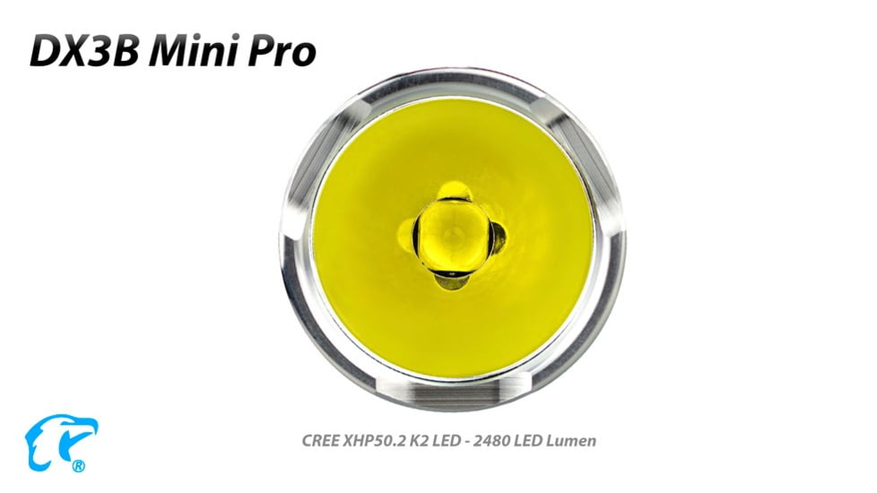 EAGTAC DX3B Mini Pro Flashlight, XHP50.2 CW LED, 2480lm, Black, DX3BM-XHP502-PRO-CW