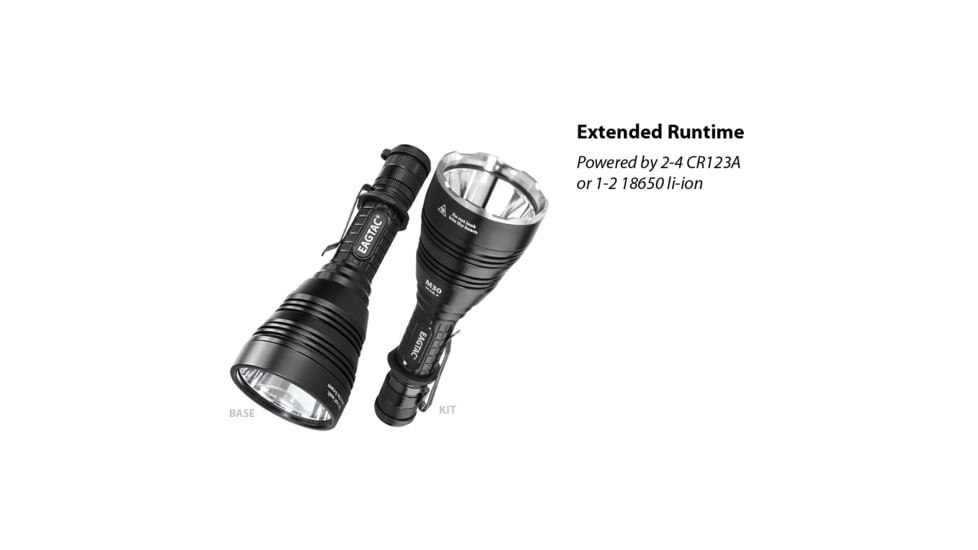 EAGTAC M30LC2 Flashlight, XM-L2 U4 CW LED, 1348lm, Black, M30LC2-XML2-BASE-CW