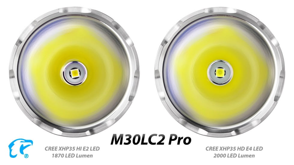 EAGTAC M30LC2 Pro Flashlight, XHP35 HI CW LED, 1870lm, Black, M30LC2-XHP35-HI-PRO-CW