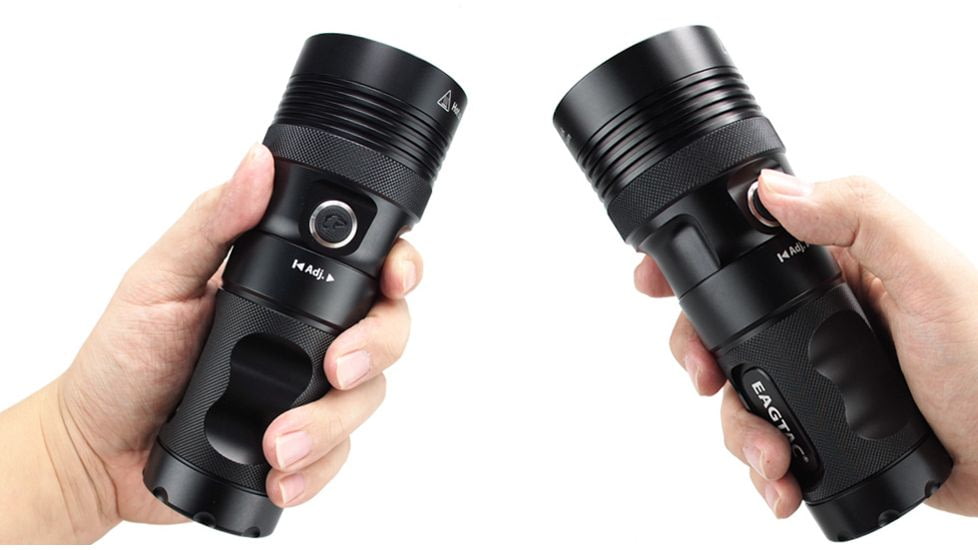 EAGTAC MX25L4 Flashlight, XHP50 J4 LED, 3640lm, Black, MX25L4-XHP50-BASE-CW