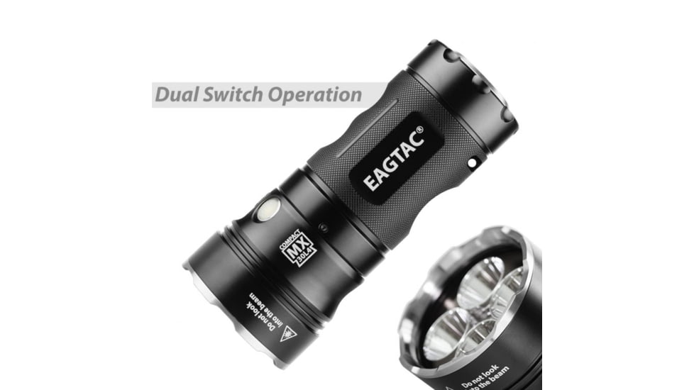 EAGTAC MX30L4-C Flashlight Kit, 4 Nichia 219C CRI92 4000K LED, 3300lm, Black, MX30L4C-4*219C-KIT-NW