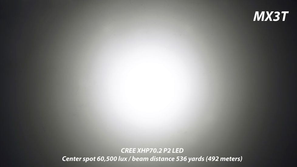 EAGTAC MX3T Flashlight, XHP70.2 CW LED, 4850lm, Black, MX3T-XHP702-REG-CW