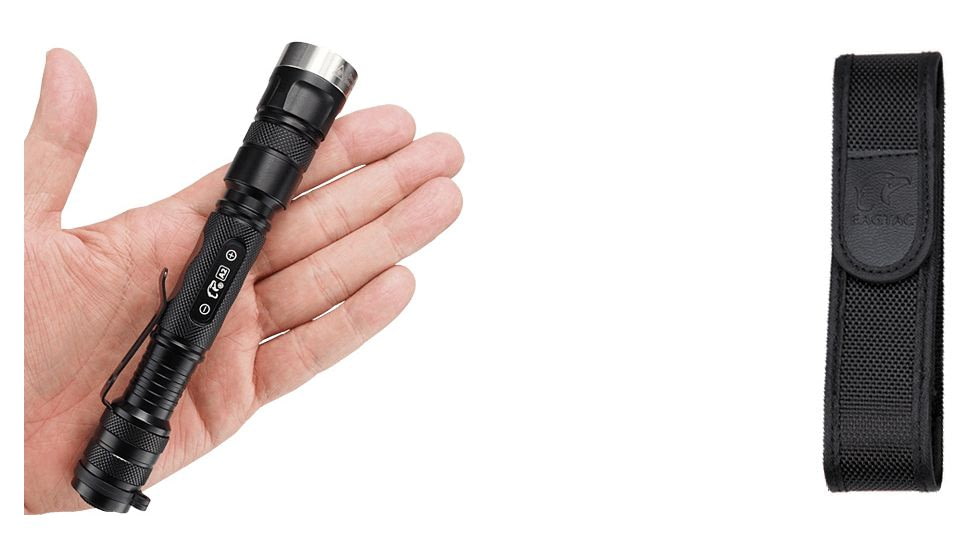 EAGTAC P25A2 Flashlight, XM-L2 U4 CW LED, 538lm, Black, P25A2-XML2-CW