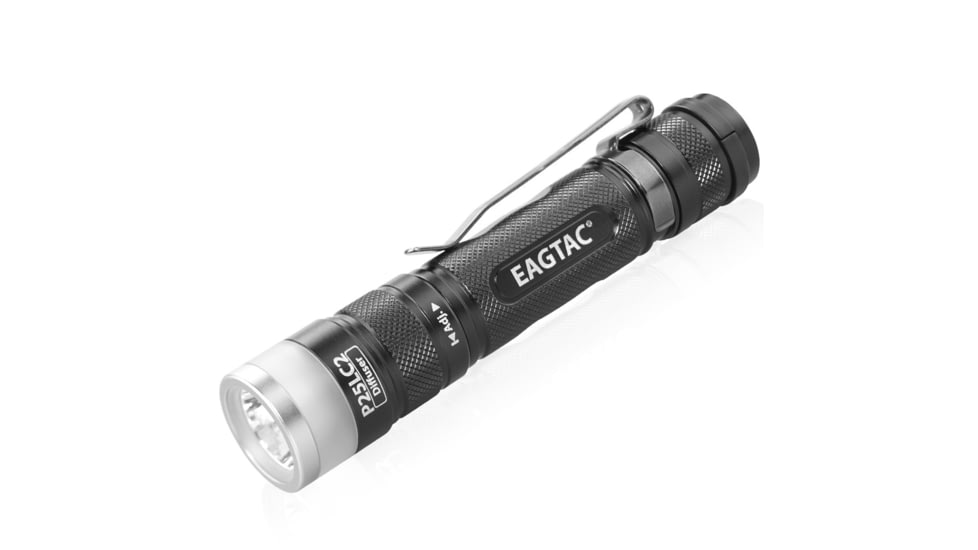 EAGTAC P25LC2 Diffuser Flashlight, XM-L2 U2 NW w/ LEDarray LED, 1150lm w/ 475lm, Black, P25LC2-Diffuser-XML2-NW